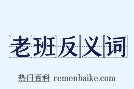 老班反义词是什么意思的图片